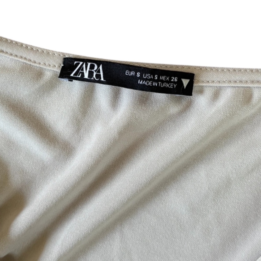 Zara Cream Draped Women's Top - Picture 7 of 9